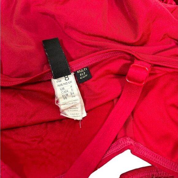 Bond-eye Australia Pink Light Red One Piece Swimsuit bondeye twist ruched Swim - Picture 6 of 6